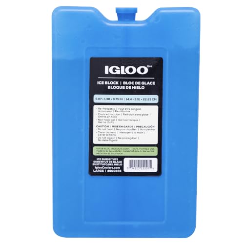 Igloo Maxcold Ice Blocks, Reusable Ice packs for Coolers, Freezer Pack, Cold Packs for Coolers, Long lasting Ice Blocks