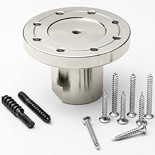 HAowosi 3' Steel Wood Lathe Faceplate,Faceplate for Wood Lathe,Lathe Face Plate Fit for 1' x 8TPI Spindle with Screwchuck