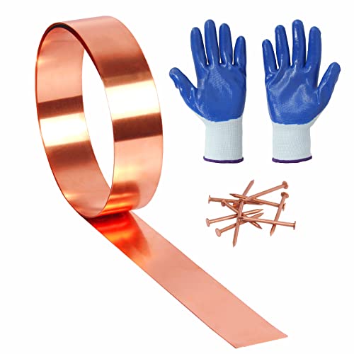 Copper Flashing 99.95% Pure - 16 Oz 24 Gauge 0.5mm Thickness - 10 Feet Length Copper Roll in Various Widths – Contractors & DIY Projects (24 Ga, 2' Width x 10FT)