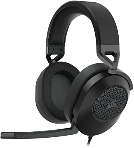 Corsair HS65 SURROUND Gaming Headset (Leatherette Memory Foam Ear Pads, Dolby Audio 7.1 Surround Sound on PC and Mac, SonarWorks SoundID Technology, Multi-Platform Compatibility) Carbon