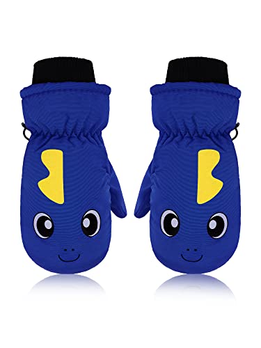 Kids Snow Ski Mittens Winter Gloves Warm Waterproof Mittens for Girls and Boys (Royal Blue,1-3 Years)