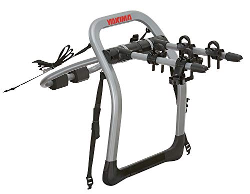 Yakima HalfBack 2 Bike Capacity Trunk Bike Strap Rack with 4 Strap Attachment, SuperCrush ZipStrips, and Bomber External Frame, Gray/Black