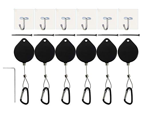 DS.Distinctive STYL VR Accessories Cable Management 6 Packs - Drill Free Retractable Ceiling Suspension System for HTC Vive/HTC Vive Pro Virtual Reality/Oculus Rift/Playstation VR/Microsoft MR