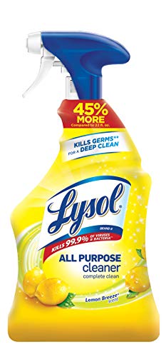 Lysol All-Purpose Cleaner, Sanitizing and Disinfecting Spray, To Clean and Deodorize, Lemon Breeze Scent, 32oz