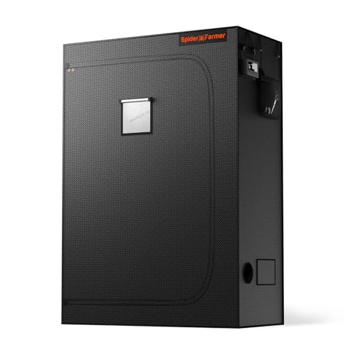 Spider Farmer Pro-Grade 2x4 Grow Tent, 55'x28'x80', with Observation Window and Floor Tray, 1680D Thicken Mylar Canvas Hydroponic Grow Tent, 4.6x2.3x6.6 for Indoor Growing for SF2000