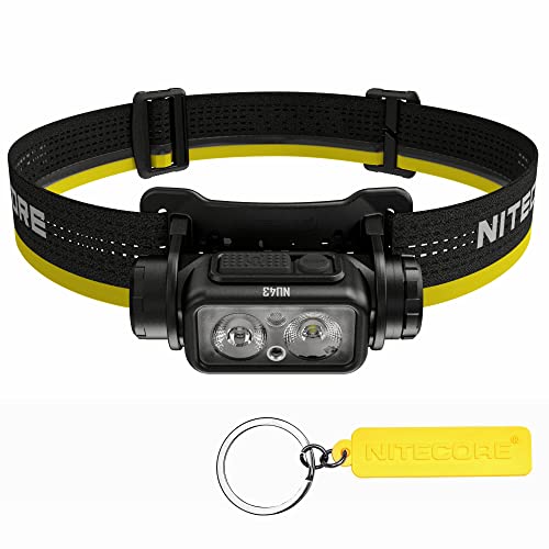 Nitecore NU43 1400 Lumen Lightweight Headlamp 3400mAh Battery USB-C Rechargeable Headlight Tag