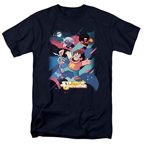 Steven Universe Gems Cartoon Network T Shirt & Stickers (Medium) Navy