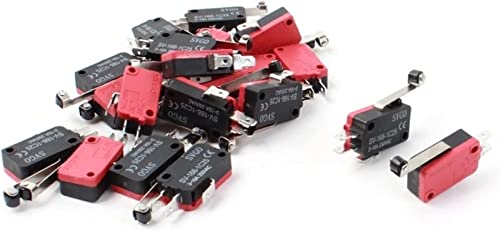 Micro Switches SV-166-1C25 10pcs x Micro Limit Switch Long Hinge Roller Arm SPDT Snap Action LOT OneColor Electrical Switch