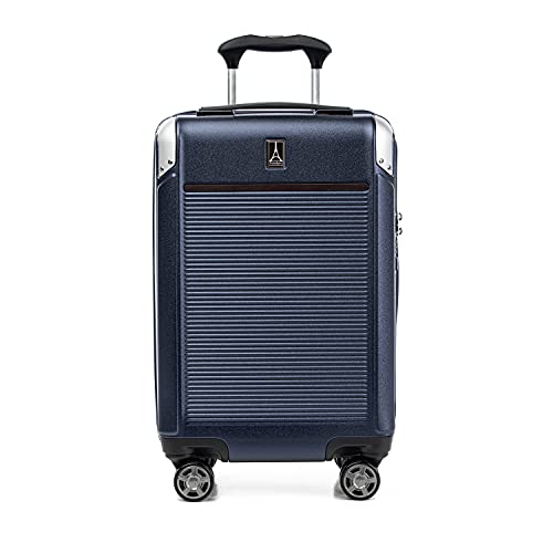 Travelpro Platinum Elite Hardside Expandable Carry on Luggage, 8 Wheel Spinner, TSA Lock, Hard Shell Polycarbonate Suitcase, True Navy Blue, Carry on 21-Inch