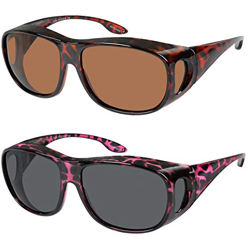 Fit Over Wrap Sunglasses Polarized Lens Wear Over Eyeglasses 100% UV Protection for Men and Women