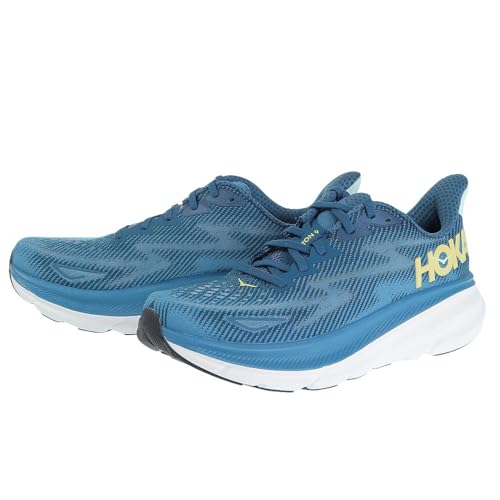 HOKA ONE ONE Mens Clifton 9 Textile Midnight Ocean Blue Steel Trainers 10 US