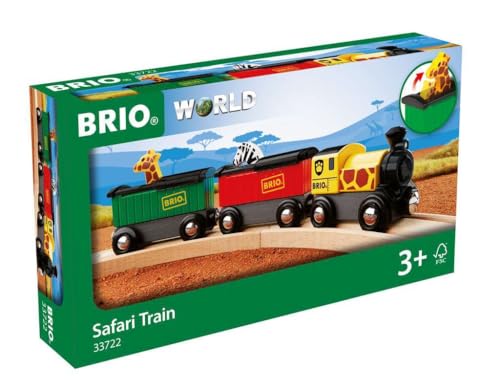 BRIO World - 33722 Safari Train | 3 Piece Toy Train Accessory for Kids Age 3 and Up