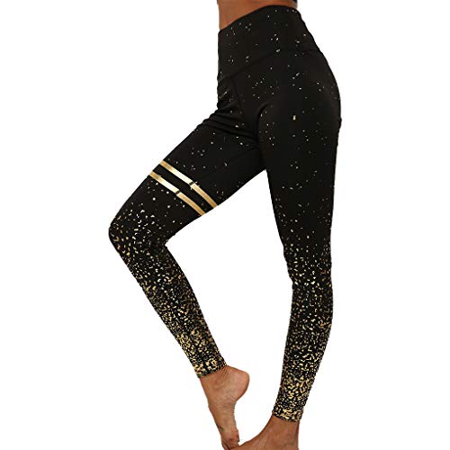 BBY Women Yoga Leggings, High Waist Tummy Control, Sports Leggings Running Tights Training Pants Casual Trousers, Black4, X-Large