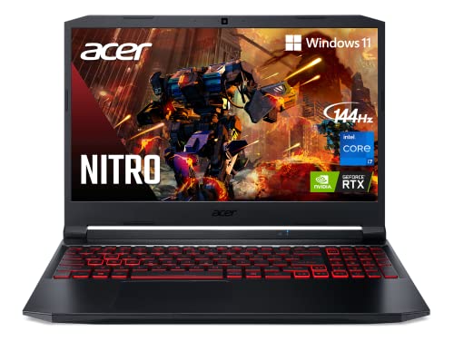 Acer Nitro 5 AN515-57-79TD Gaming Laptop | Intel Core i7-11800H | NVIDIA GeForce RTX 3050 Ti Laptop GPU | 15.6' FHD 144Hz IPS Display | 8GB DDR4 | 512GB NVMe SSD | Killer Wi-Fi 6 | Backlit Keyboard
