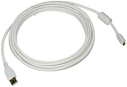 Monoprice USB 2.0 Cable - 15 Feet - White | USB Type-A Male to USB Micro-B Male 5-Pin, 28/24AWG, Gold Plated