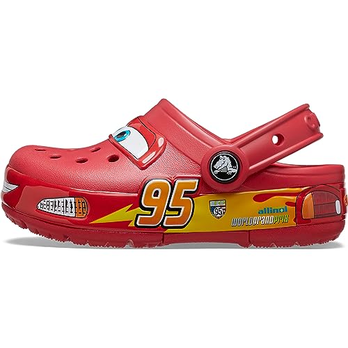 Crocs Crocband Cars Lightning McQueen Clogs, Light Up Shoes, Red, 12 US Unisex Little Kid
