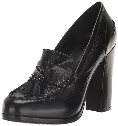 Vince Camuto Women's Cefinlyn Block Heel Loafer, Black, 8