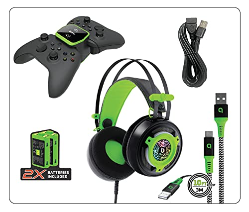 Bionik Pro Kit for Xbox Series X/S: Powerful 50Mm Driver Gaming Headset -Controller Charge Base -Two Battery Packs -Lynx Cable & USB Cable - Xbox Series X