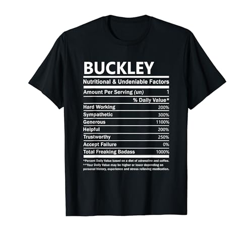 Buckley Name - Nutritional Factors Buckley T-Shirt