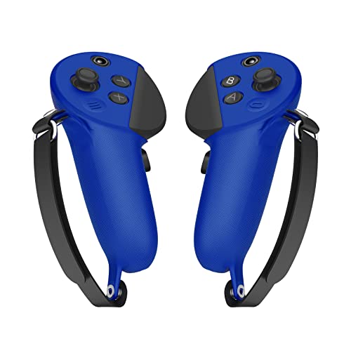 Controller Grips Cover Compatible with Oculus Meta Quest Pro Accessories, Silicone Anti-Slip Case Shell Protector for Quest Pro (Blue)