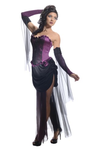 Secret Wishes Misti Bite, Black/Purple, Small