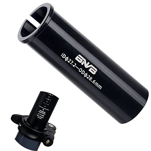 BNVB Alloy Bike Seatpost Shim, 100mm Length Aluminum Bicycle Reducing Sleeve Seat Post Tube Adapter, Diameter Switch 30.9 to 31.6mm