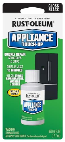 Rust-Oleum Paint 213174 .6-Ounce Specialty Brush Bottle Appliance Touch Up, Black, 0.6 Ounce