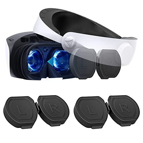 Lens Protector Cover for PS VR2, 2-Pack Silicone Protective Cap for PlayStation VR2 Glasses, Easy to Wash and Air Dry, Dustproof, Anti-Scratch & Anti-Grease, Light Accessories for PlayStation VR2 Lens