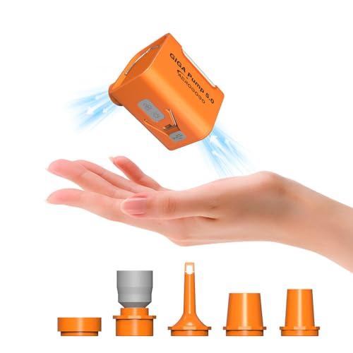 Portable air Pump with 3600mAH Battery 5kPa GIGA Pump 5.0 Air Pump for Inflatables Rechargeable Pump Quick Inflate Deflate for air Mattress with Camping Light Ultra Air Mattress Pump for Pool Floats