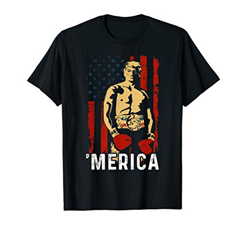 Donald Trump 2020 American Boxing Champion Boxer Merica Gift T-Shirt