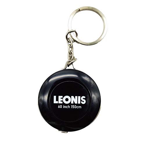 Spring Tape Measure (Keyring design) 60 inch / 150 cm Black [ 91045 ]