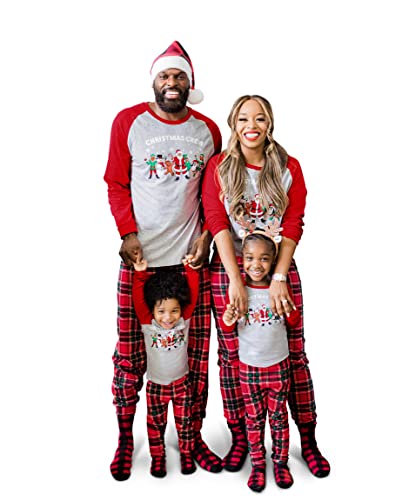 The Children's Place Kids' Baby/Toddler 2 Piece Family Matching, Festive Christmas Pajama Sets, Cotton, Xmas Crew, 3X-Large