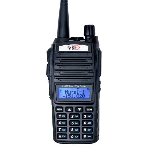 BTECH MURS-V2 200 Fully Customizable Channels MURS Two-Way Radio. USB-C Charging, IP54 Weatherproof, Dual Band Scanning (VHF/UHF), FM Radio, & NOAA Weather Broadcast Receiver