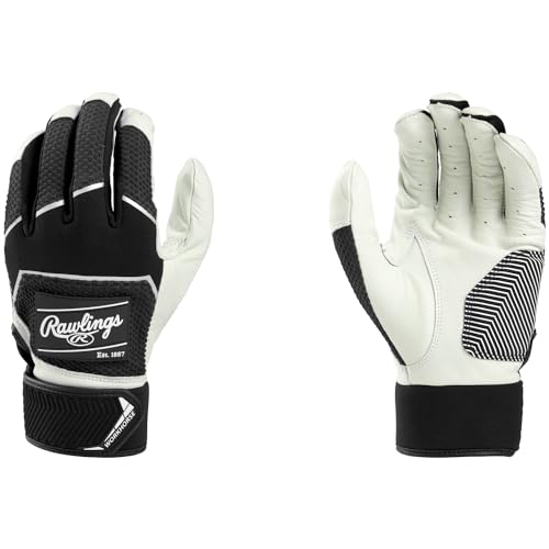 Rawlings | WORKHORSE Baseball Batting Gloves | Adult Large | Black