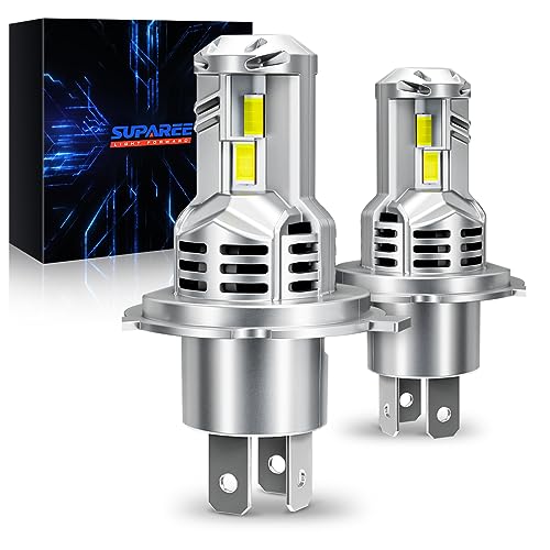 SUPAREE H4 9003 LED Bulbs Hi/Lo Beam,Upgraded H4 led Bulb, 30000LM 600% Brighter, 1:1 Size Plug and Play, 6500K Cool White, Pack of 2