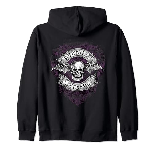 Avenged Sevenfold Bat Flourish Rock Music Band Zip Hoodie