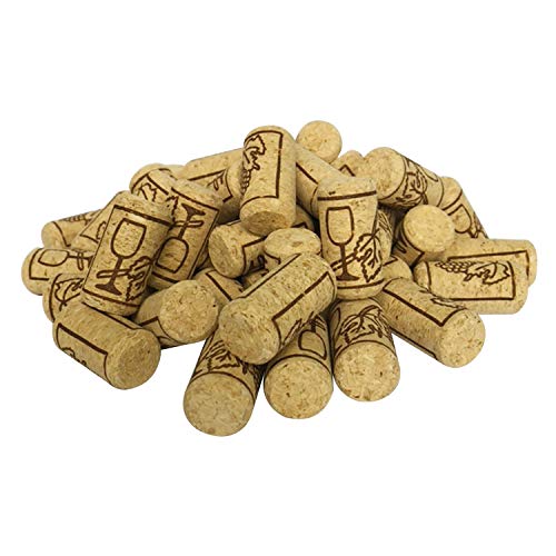FOSUTOU #8 natural wine corks (SIZE 7/8' x 1 3/4') bag of 50 best for homemade wine and DIY arts.