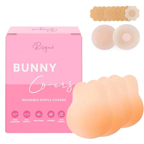 Nipple Coverings Reusable Nipple Covers | Nipple Pasties Reusable | Push up Adhesive Bra | Backless Invisible Sticky Bra | Provides Breast Lift Nipple Coverage Cream