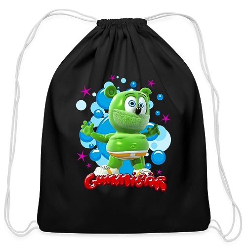 Spreadshirt Gummibär Gummy Bear Song Official License Cotton Drawstring Bag, One Size, black