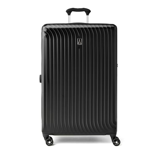Travelpro Maxlite Air Hardside Expandable Carry on Luggage, 8 Spinner Wheels, Lightweight Hard Shell Polycarbonate Suitcase, Black, Checked Large 28-Inch