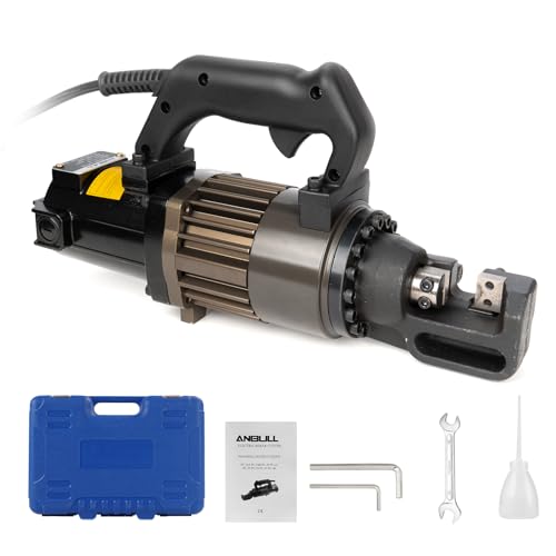 Anbull 900W Electric Rebar Cutter, Cutting up to 5/8 Inch 4-16mm #5 Rebar, Rebar Cutter Hydraulic with Replaceable Blades, Cutting Speed 2.5-3S, with Lighter Aviation Aluminum-alloy Frame (PC-16#5)