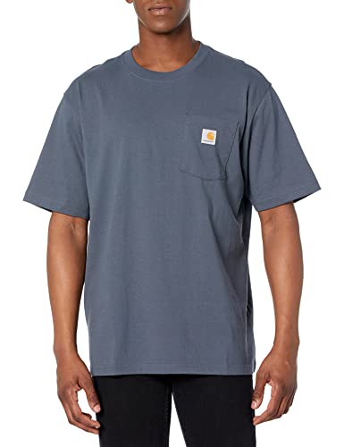 CarharttmensLoose Fit Heavyweight Short-Sleeve Pocket T-ShirtBluestone2X-Large