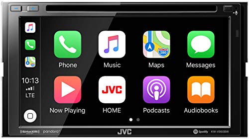 JVC KW-V950BW Compatible with Apple CarPlay, Wireless Android Auto 2-DIN CD/DVD AV Receiver, High-Resolution Audio