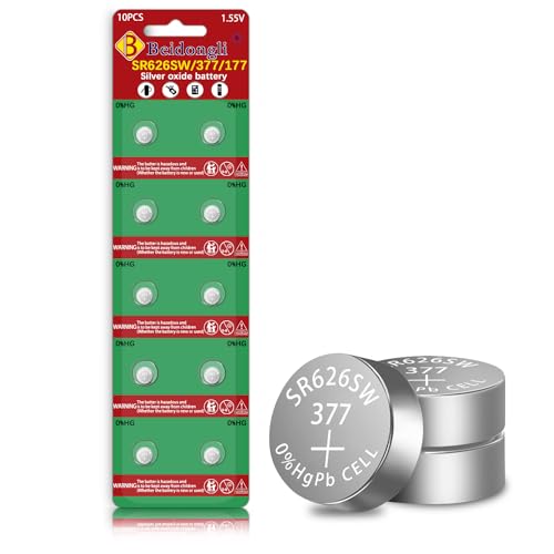 SR626SW Watch Batteries 377 376 AG4 LR626 1.55V Button Cell Alkaline Batteries (10 Pack)
