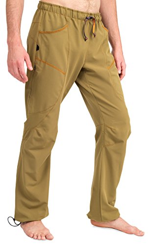 Ucraft 'Xlite Rock Climbing, Bouldering and Yoga Pants. Lightweight, Stretching, Breathable (Size L, Color Mustard)