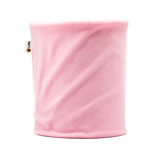 Lupa Handmade Unisex Double-Layer Micro Fleece Neck Warmer - Neck Gaiters for Men - Winter Neck Warmer for Women (Pink)