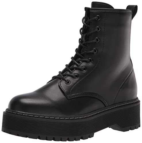 Steve Madden womens Bettyy Combat Boot, Black, 8 US