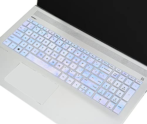 Keyboard Protector Skin Cover Compatible HP Pavilion 15.6' Series/HP 15.6' Touchscreen Laptop 15-BS020WM/HP Pavilion x360 15.6' Series/HP Envy x360 15.6 Series/HP Pavilion 17.3 Series(Marble)