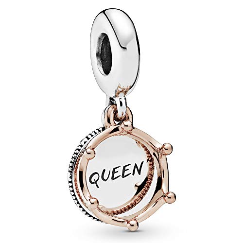 Pandora Queen & Regal Crown Dangle Charm Bracelet Charm Moments Bracelets - Stunning Women's Jewelry - Gift for Women in Your Life - Made Rose & Sterling Silver, No Gift Box
