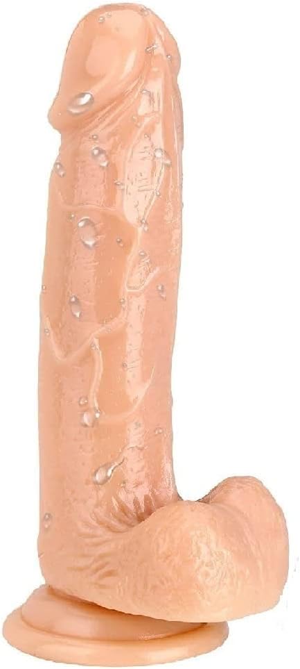 Realistic Dildo 6.1 inch, Flesh Dildo with Strong Suction Cup for Hands-Free Play, Soft Material Adult Sex Toys for Women Beginner and Couple b147